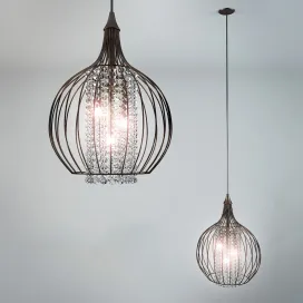 Copper crystal pendant